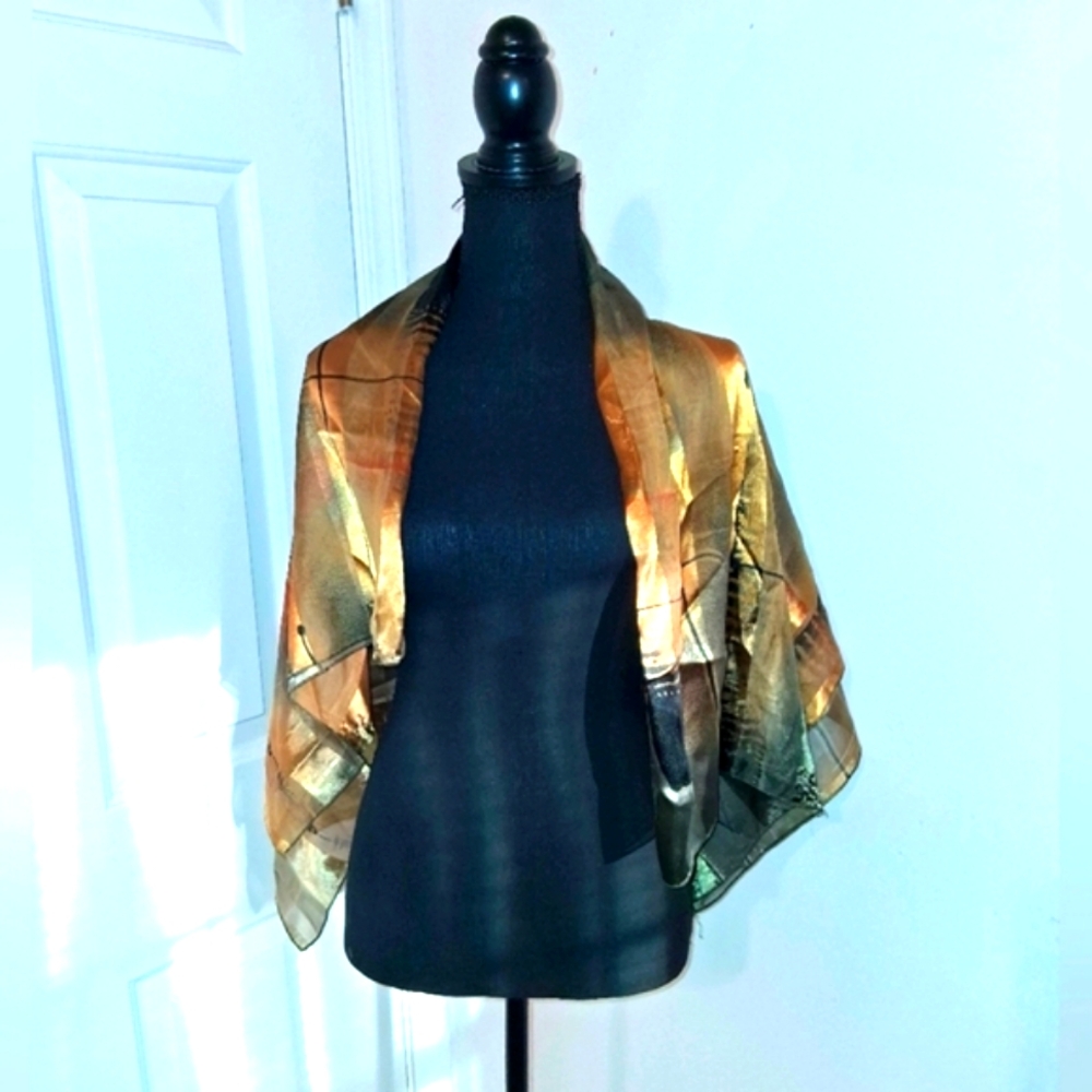Elegant Multicolor Sheer Shawl